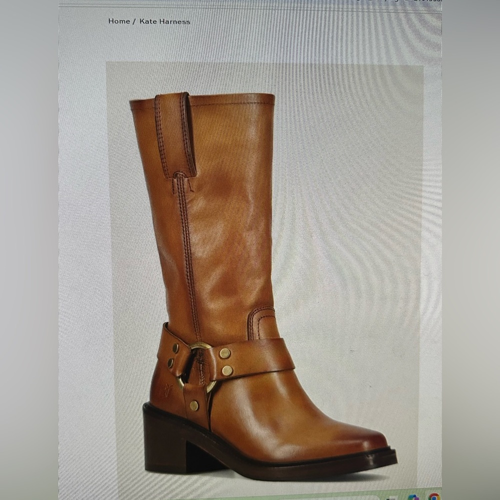 Frye Kate Harness Boots in Bark